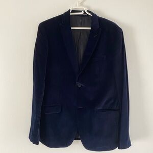 Men's velvet Navy Blue Blazer